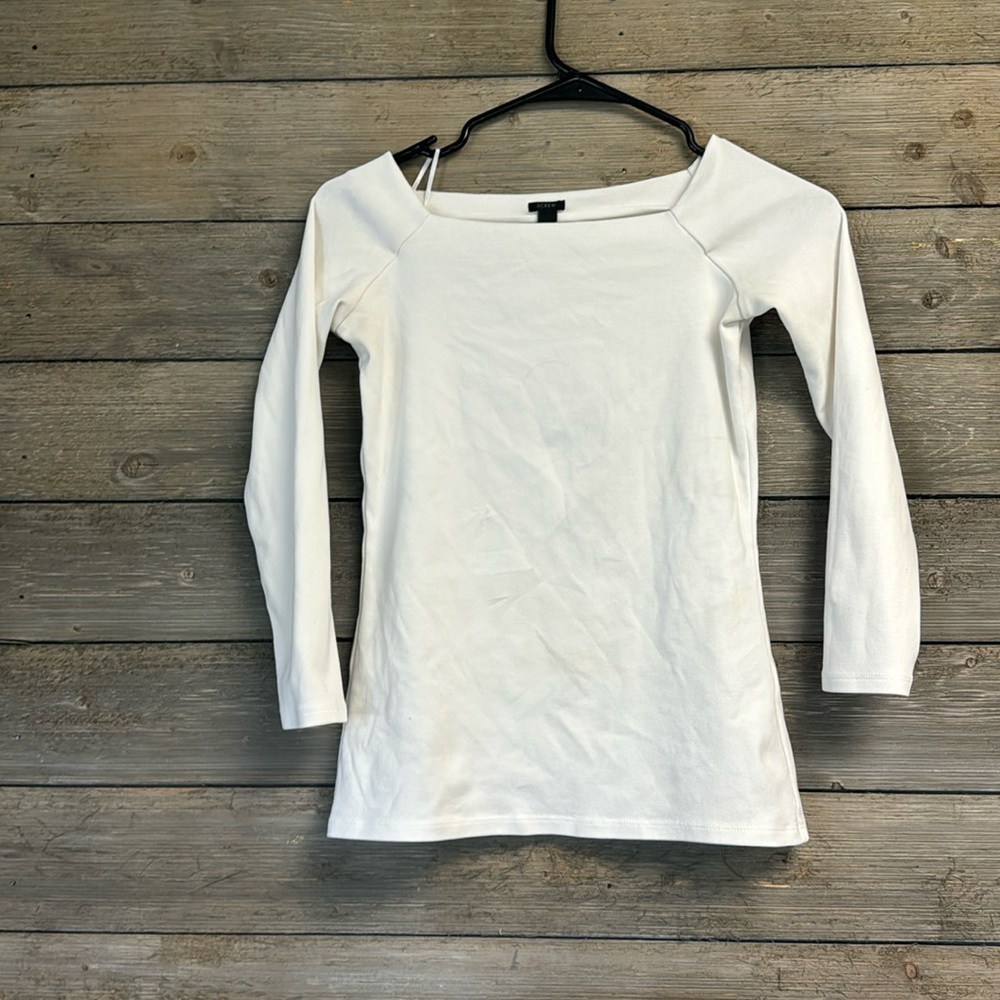 White long sleeve top